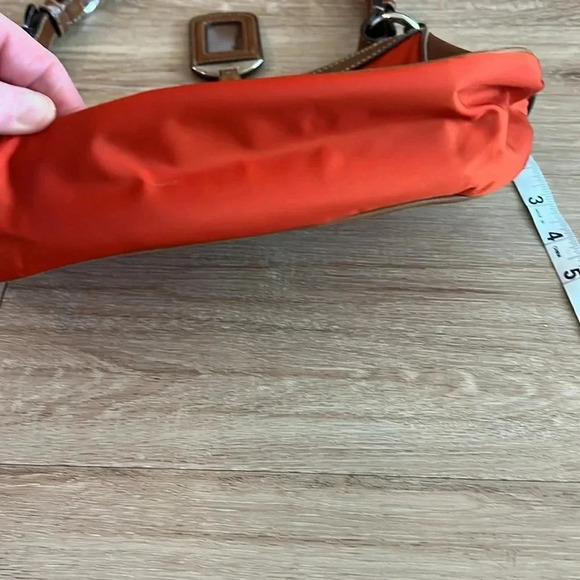 Prada Tessuto Nylon Striped Shoulder Bag - Orange/Brown - Picture 11 of 11